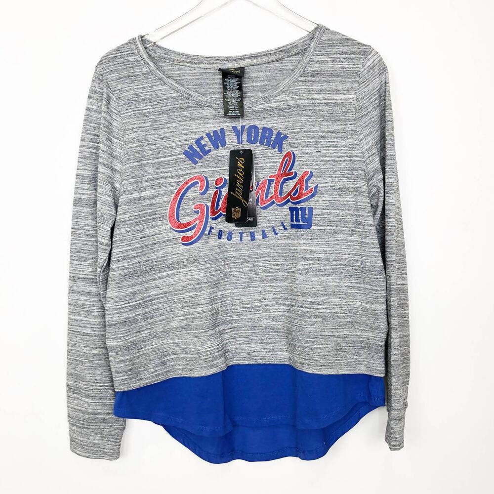 NWT Juniors New York Giants Long Sleeve Shirt XL